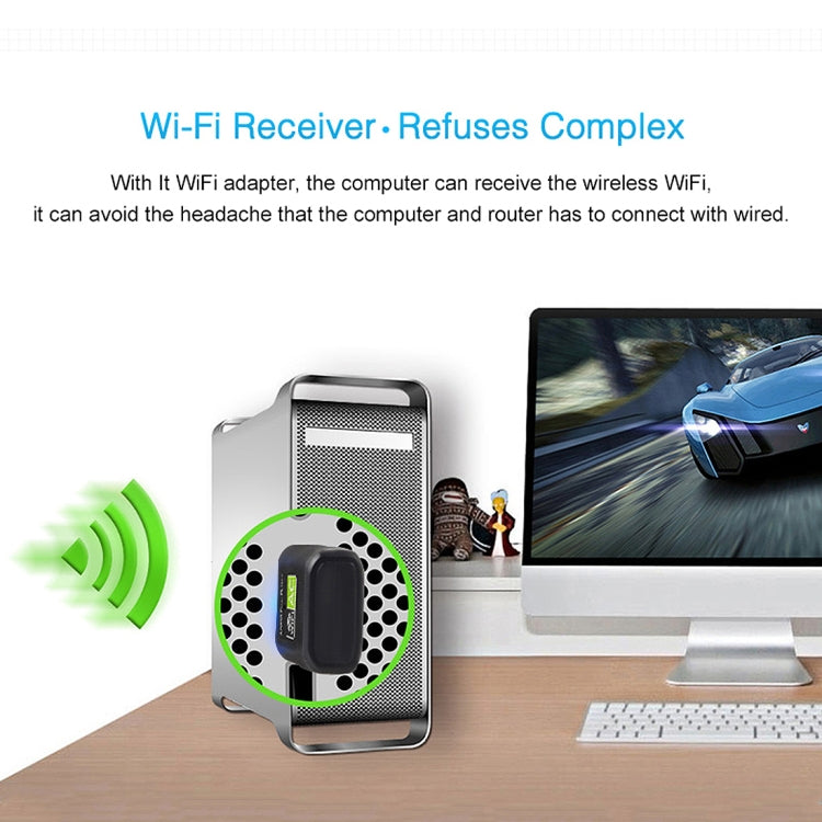 AC600Mbps 2.4GHz & 5GHz Dual Band USB 2.0 WiFi Free Drive Adapter External Network Card, AC600Mbps AC600Mbps 2.4GHz & 5GHz Dual Band USB 2.0 WiFi Free Drive Adapter External Network Card, AC600Mbps